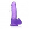 7"" Jelly Studs Crystal Dildo Medium Purple