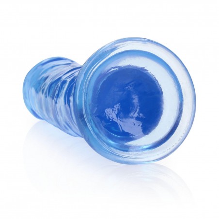 REALROCK CRYSTAL CLEAR - Dildo z Przyssawką - Niebieskie - 20 cm