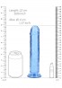REALROCK CRYSTAL CLEAR - Dildo z Przyssawką - Niebieskie - 20 cm
