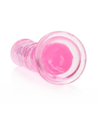 REALROCK CRYSTAL CLEAR - Dildo z Przyssawką - Różowe - 20 cm