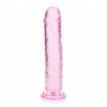 REALROCK CRYSTAL CLEAR - Dildo z Przyssawką - Różowe - 20 cm