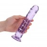 REALROCK CRYSTAL CLEAR - Dildo z Przyssawką - Fiolet - 20 cm