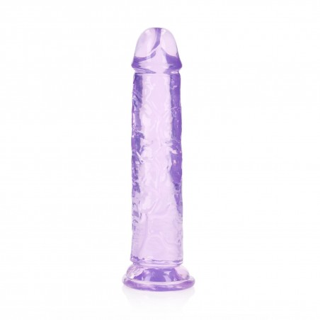 REALROCK CRYSTAL CLEAR - Dildo z Przyssawką - Fiolet - 20 cm