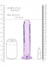 REALROCK CRYSTAL CLEAR - Dildo z Przyssawką - Fiolet - 20 cm