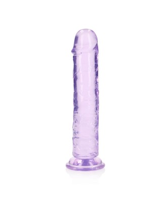 REALROCK CRYSTAL CLEAR - Dildo z Przyssawką - Fiolet - 20 cm
