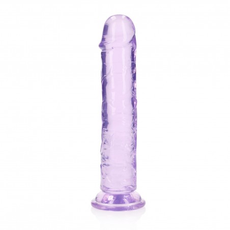 REALROCK CRYSTAL CLEAR - Dildo z Przyssawką - Fiolet - 20 cm
