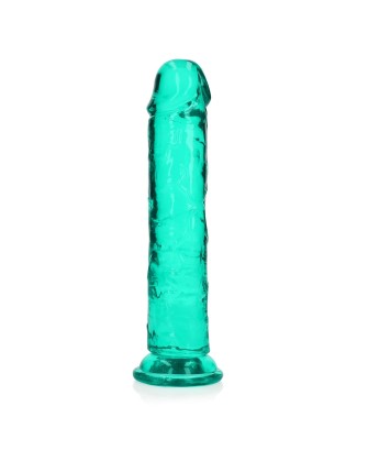 REALROCK CRYSTAL CLEAR - Dildo z Przyssawką - Zielone - 20 cm