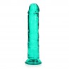 REALROCK CRYSTAL CLEAR - Dildo z Przyssawką - Zielone - 20 cm