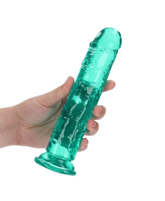 REALROCK CRYSTAL CLEAR - Dildo z Przyssawką - Zielone - 20 cm