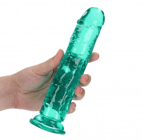 REALROCK CRYSTAL CLEAR - Dildo z Przyssawką - Zielone - 20 cm