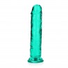 REALROCK CRYSTAL CLEAR - Dildo z Przyssawką - Zielone - 20 cm