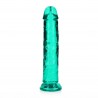 REALROCK CRYSTAL CLEAR - Dildo z Przyssawką - Zielone - 20 cm