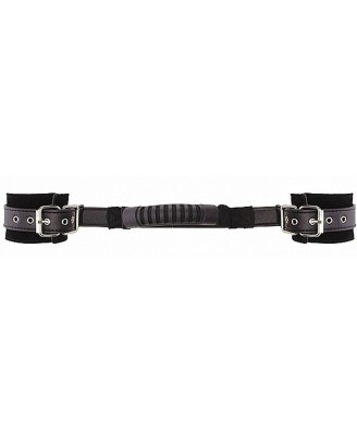 Adjustable Leather Handcuffs - Black