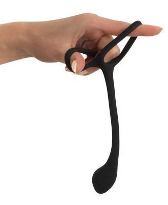 Black Velvets Cock + Ball ring - Korek Analny z Pierścieniem Erekcyjnym