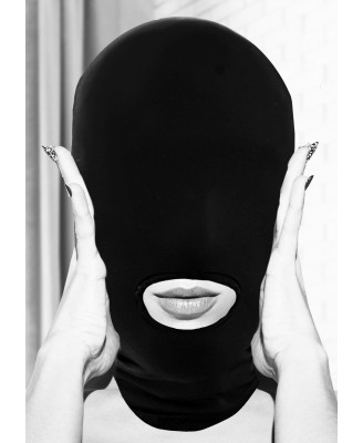 Ouch! - Submission Mask - Czarna Fetyszowa Kominiarka z otworem na usta 
