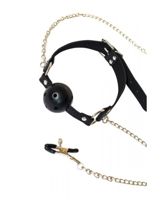 Ball Gag with nipple clamps Party Hard Gratitude