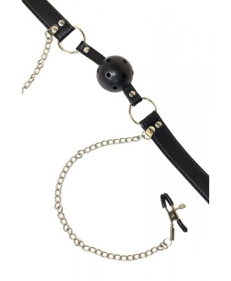 Ball Gag with nipple clamps Party Hard Gratitude