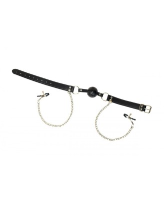 Ball Gag with nipple clamps Party Hard Gratitude