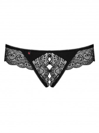 Bielizna- Miamor stringi otwarte czarne XXL