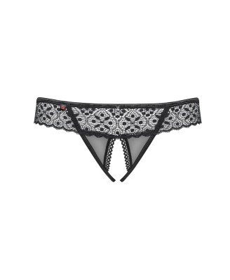 Bielizna-Shibu stringi otwarte czarne L/XL