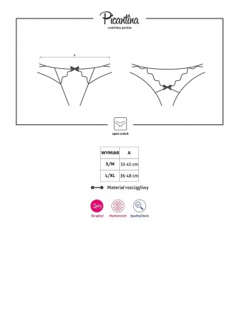 Bielizna-Picantina stringi otwarte L/XL