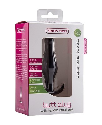 Butt Plug with Handle - Small - Black