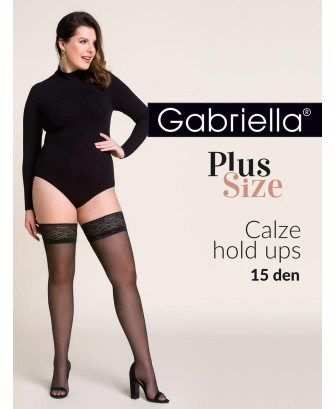 Bielizna-Pończochy Calze Lycra Czarne 4XL/5XL Plus Size