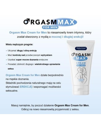 Żel/sprej - Orgasm Max cream for men 50 ml