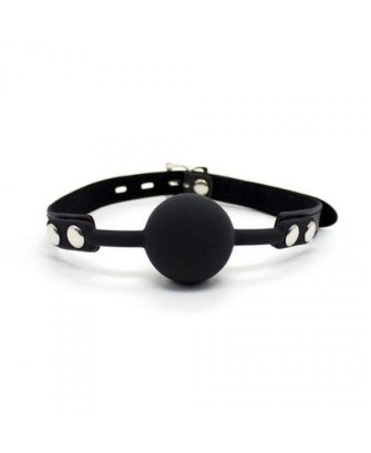 Knebel-Ball Gag + Block (nero)
