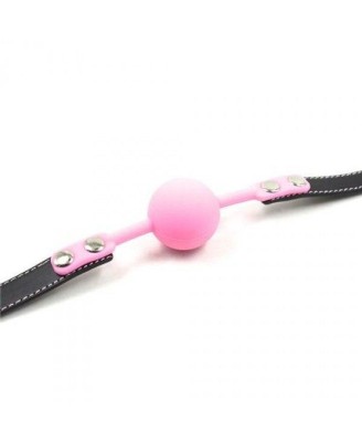 Knebel-Ball Gag + Block (rosa)