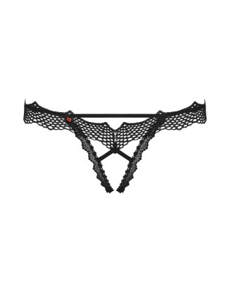 Bielizna-Bravelle stringi otwarte czarne L/XL