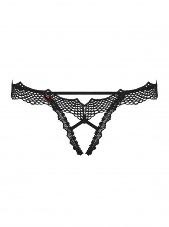 Bielizna-Bravelle stringi otwarte czarne L/XL