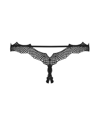 Bielizna-Bravelle stringi otwarte czarne L/XL