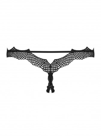 Bielizna-Bravelle stringi otwarte czarne  S/M