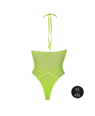 Body with Halter Neck - Neon Green - XL/XXXXL