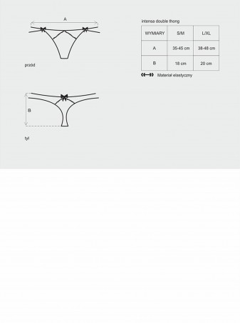 Bielizna-Intensa podwójne stringi  S/M