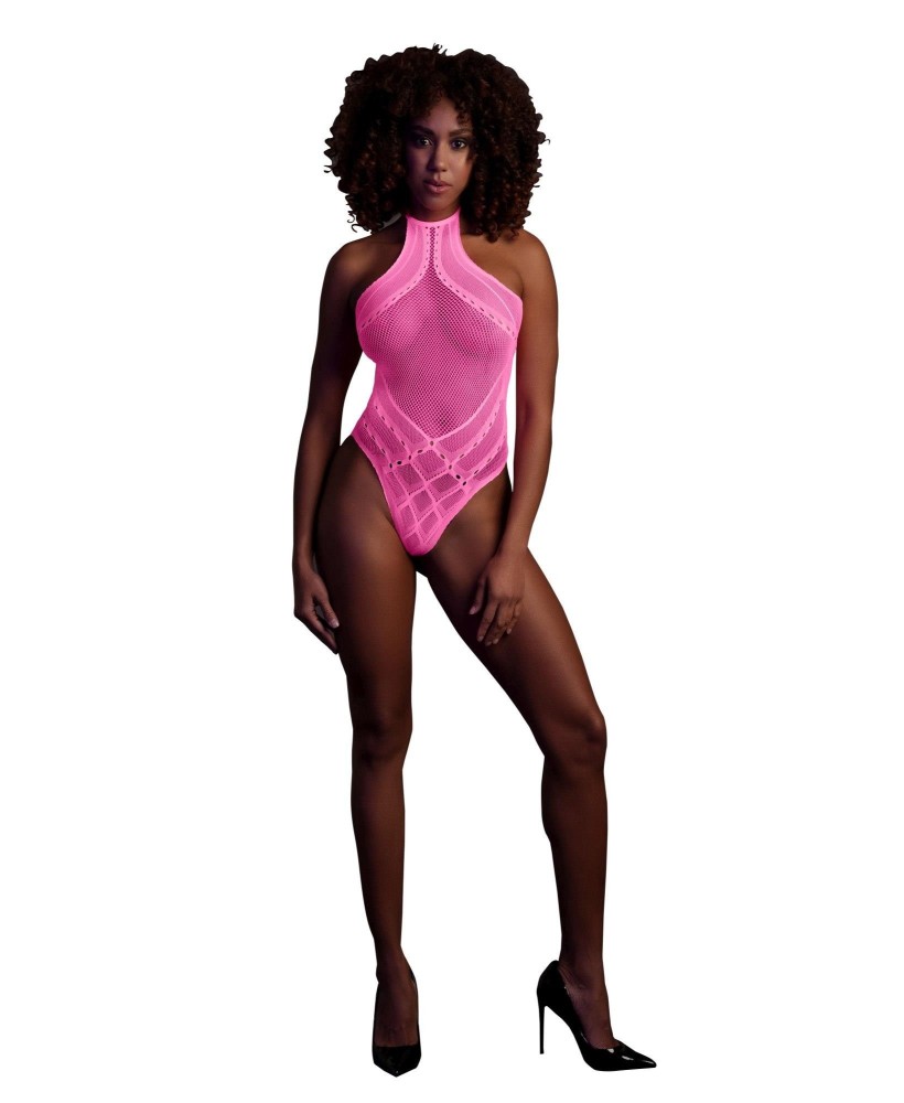 Body with Halter Neck - Neon Pink - XS/XL