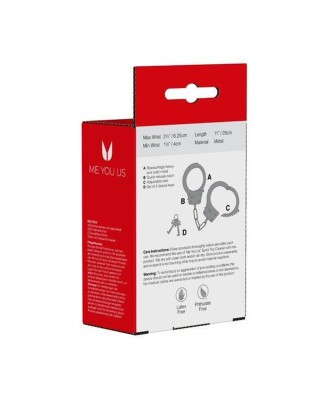 Kajdanki- Me You Us Heavy Metal Handcuffs Silver