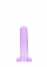 REALROCK CRYSTAL CLEAR - Dildo z Przyssawką - Róż - 13,5 cm