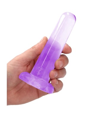 REALROCK CRYSTAL CLEAR - Dildo z Przyssawką - Róż - 13,5 cm