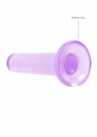 REALROCK CRYSTAL CLEAR - Dildo z Przyssawką - Róż - 13,5 cm