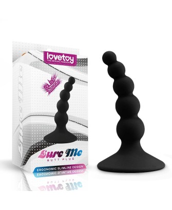 Lure me Beaded Anal Plug Czarny - Korek Analny
