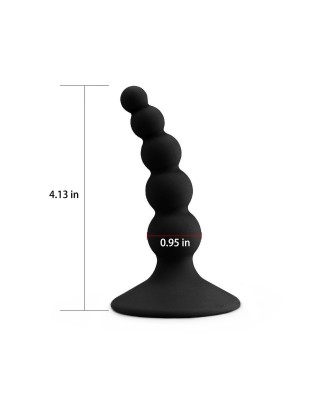 Lure me Beaded Anal Plug Czarny - Korek Analny