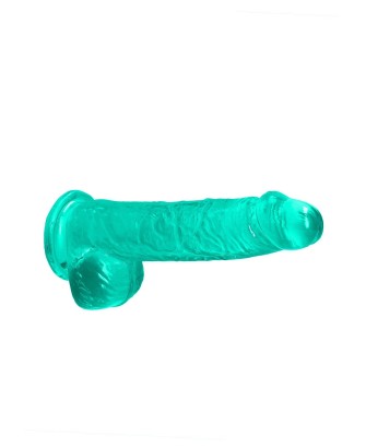 6"""" / 15 cm Realistic Dildo With Balls - Turquoise