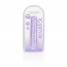 REALROCK CRYSTAL CLEAR - Dildo z Przyssawką - Fiolet - 18 cm