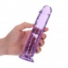 REALROCK CRYSTAL CLEAR - Dildo z Przyssawką - Fiolet - 18 cm