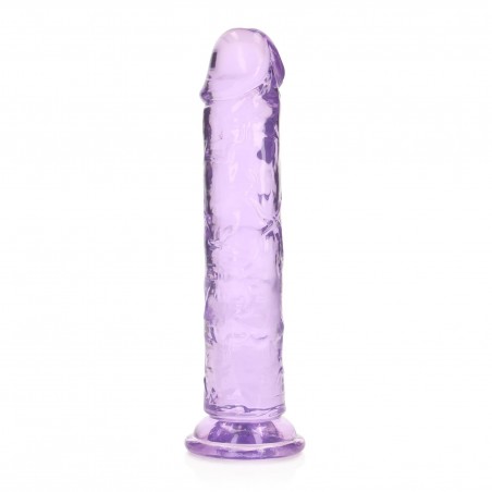 REALROCK CRYSTAL CLEAR - Dildo z Przyssawką - Fiolet - 18 cm