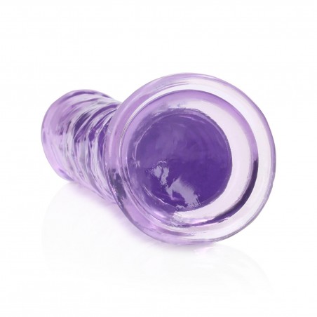 REALROCK CRYSTAL CLEAR - Dildo z Przyssawką - Fiolet - 18 cm