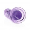 REALROCK CRYSTAL CLEAR - Dildo z Przyssawką - Fiolet - 18 cm