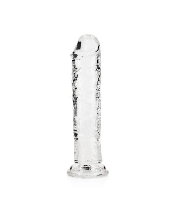 REALROCK CRYSTAL CLEAR - Dildo z Przyssawką - Transparentne - 18 cm